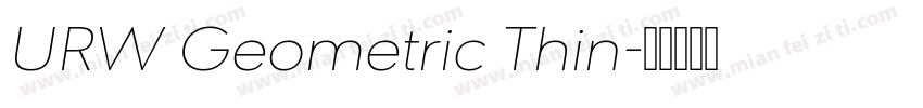 URW Geometric Thin字体转换